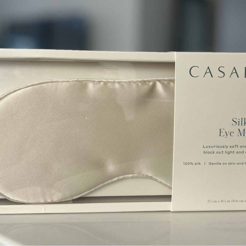 Casaluna Cream Silk Eye Mask